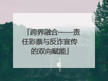 跨界融合——责任彩票与反诈宣传的双向赋能