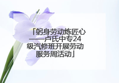 躬身劳动炼匠心——卢氏中专24级汽修班开展劳动服务周活动