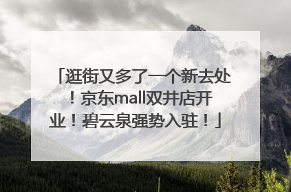 逛街又多了一个新去处！京东mall双井店开业！碧云泉强势入驻！
