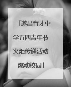 遂昌育才中学五四青年节火炬传递活动燃动校园