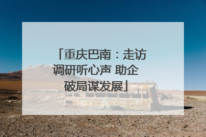 重庆巴南：走访调研听心声 助企破局谋发展