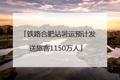 铁路合肥站暑运预计发送旅客1150万人