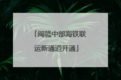 闽赣中部海铁联运新通道开通
