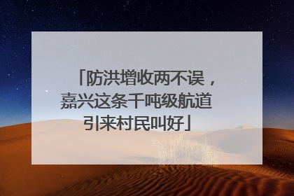 防洪增收两不误，嘉兴这条千吨级航道引来村民叫好