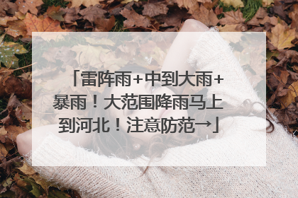 雷阵雨+中到大雨+暴雨！大范围降雨马上到河北！注意防范→