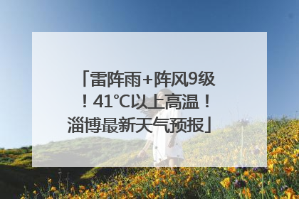 雷阵雨+阵风9级！41℃以上高温！淄博最新天气预报