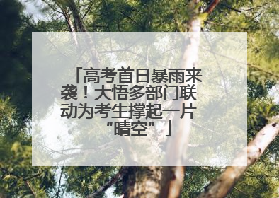 高考首日暴雨来袭！大悟多部门联动为考生撑起一片“晴空”