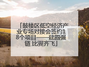 鼓楼区低空经济产业专场对接会签约18个项目——建圈强链 比翼齐飞