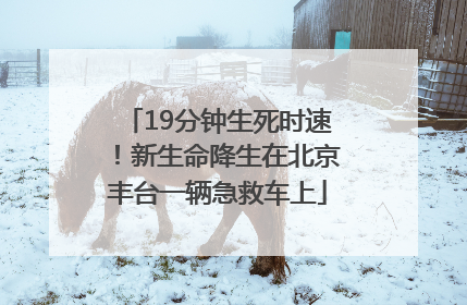 19分钟生死时速！新生命降生在北京丰台一辆急救车上