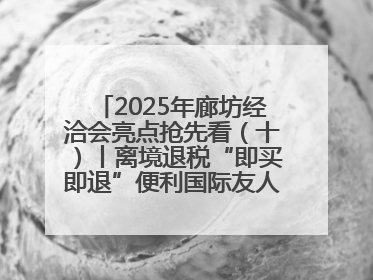 2025年廊坊经洽会亮点抢先看（十）丨离境退税“即买即退”便利国际友人“买买买”