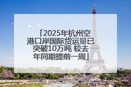 2025年杭州空港口岸国际货运量已突破10万吨 较去年同期提前一周