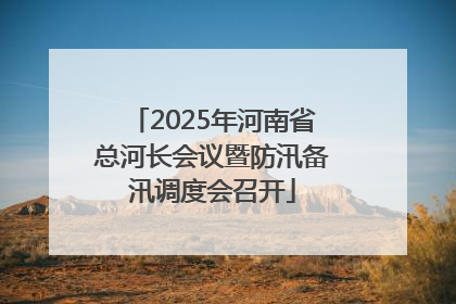 2025年河南省总河长会议暨防汛备汛调度会召开