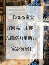 2025泰安好网民｜宋芹：以网络力量助力家乡发展