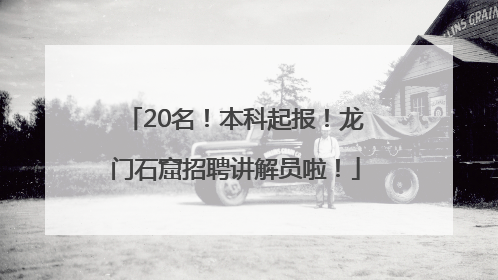 20名！本科起报！龙门石窟招聘讲解员啦！