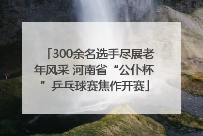 300余名选手尽展老年风采 河南省“公仆杯”乒乓球赛焦作开赛