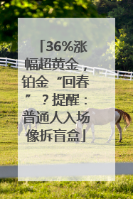36%涨幅超黄金，铂金“回春”？提醒：普通人入场像拆盲盒