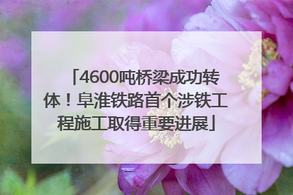 4600吨桥梁成功转体！阜淮铁路首个涉铁工程施工取得重要进展