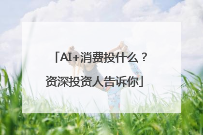 AI+消费投什么？资深投资人告诉你