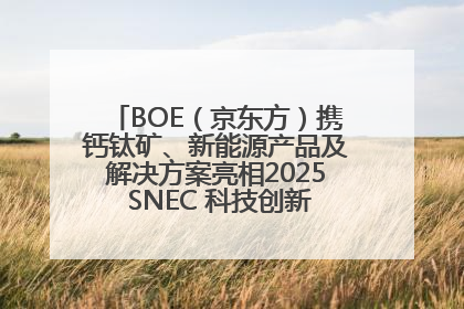 BOE（京东方）携钙钛矿、新能源产品及解决方案亮相2025 SNEC 科技创新赋能行业绿色发展