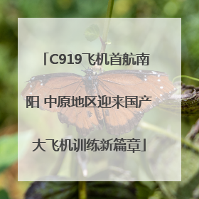C919飞机首航南阳 中原地区迎来国产大飞机训练新篇章